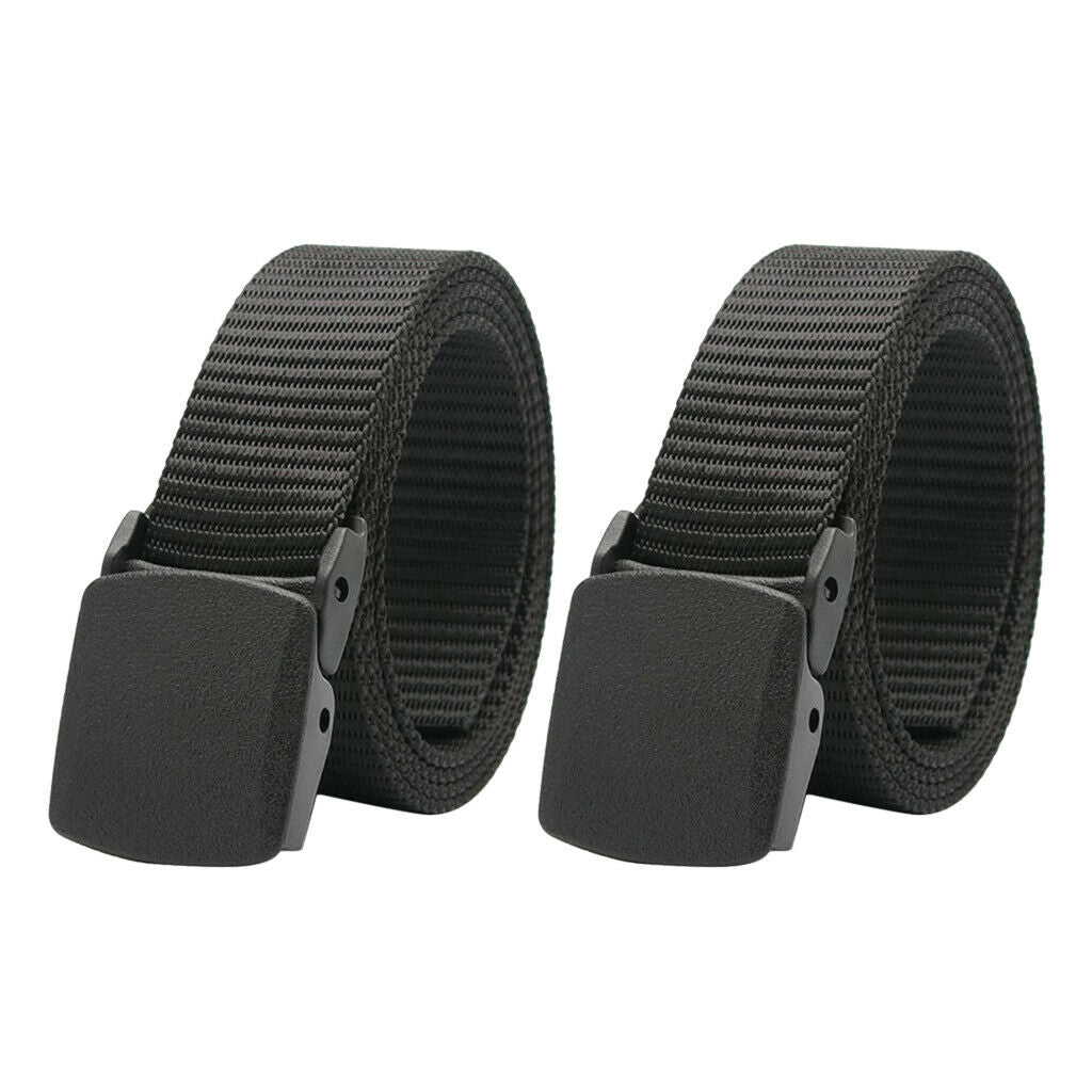 2pcs Heavy Duty Army Outdoor Nylon Webbing Belt Trouser Jeans Waistband