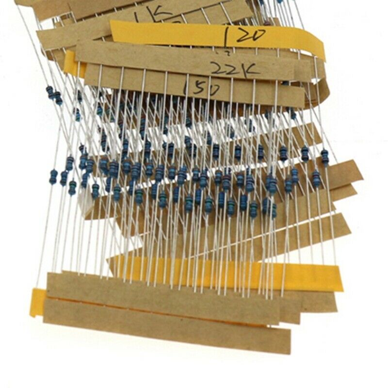 640Pcs 64 Values 1R - 10Mr 1/6W 1% Metal Film Resistors Assorted Kit Set Y3S8