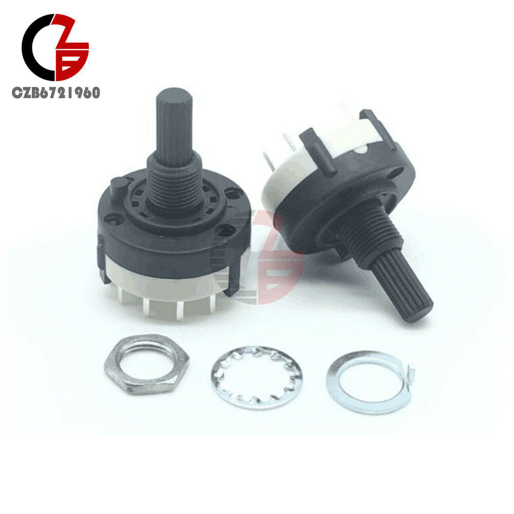 5PCS 3P4T Single Wafer Band Selector 3 Pole 4 Position Rotary Switch