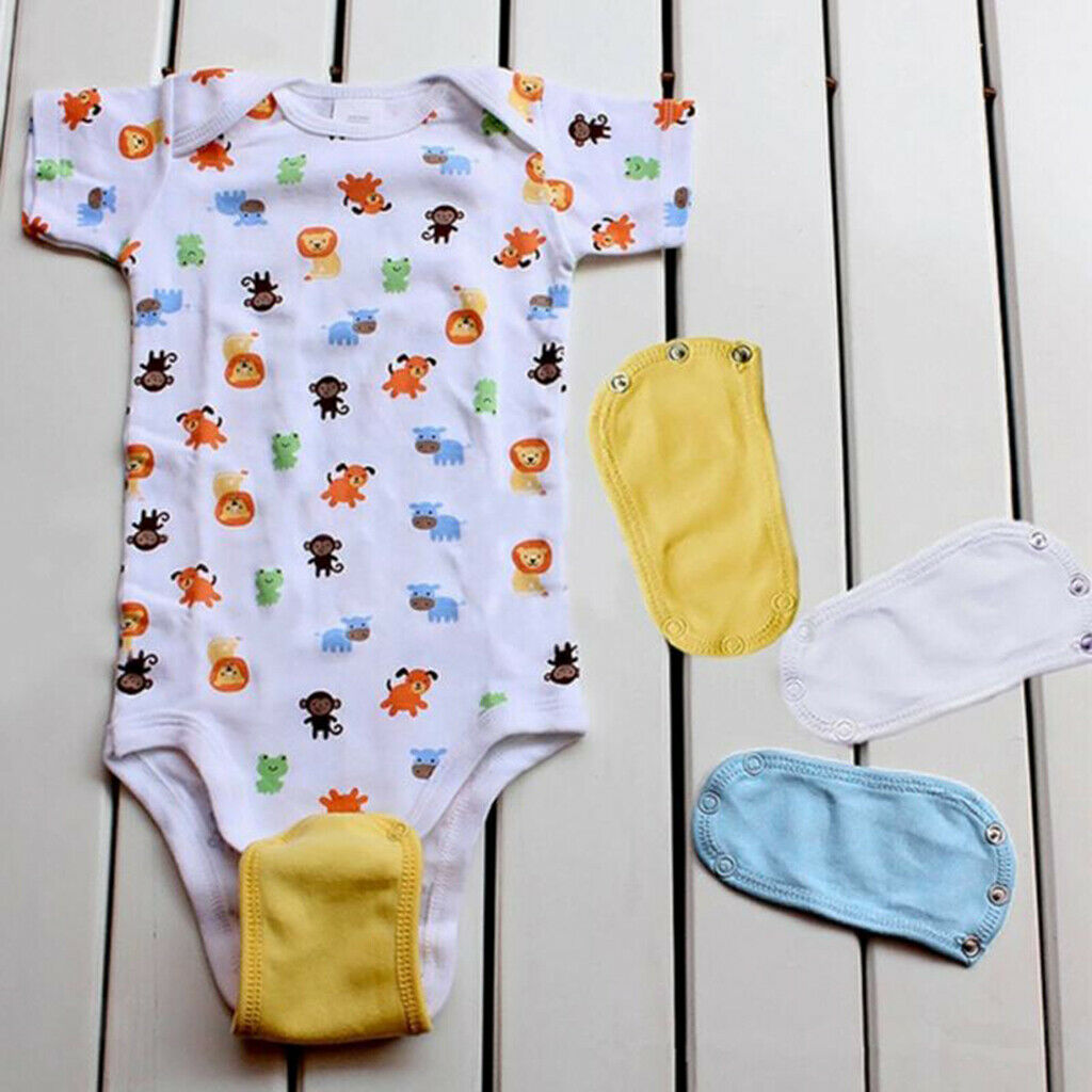 4 Packs Multicolor Baby Romper Crotch Extenter Child Bodysuit Extender