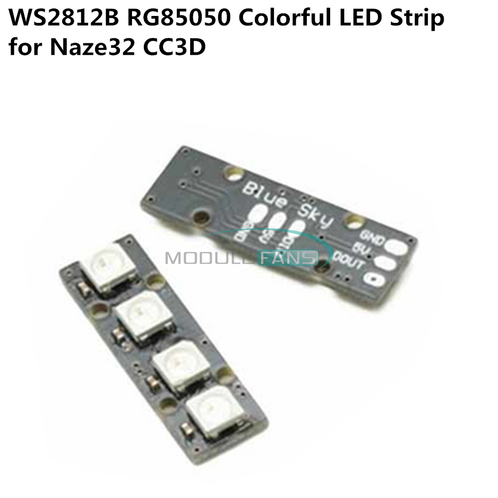 WS2812B RGB 5050 4 LED Strip Light Board For RC Flight Controller NAZE32 CC3D