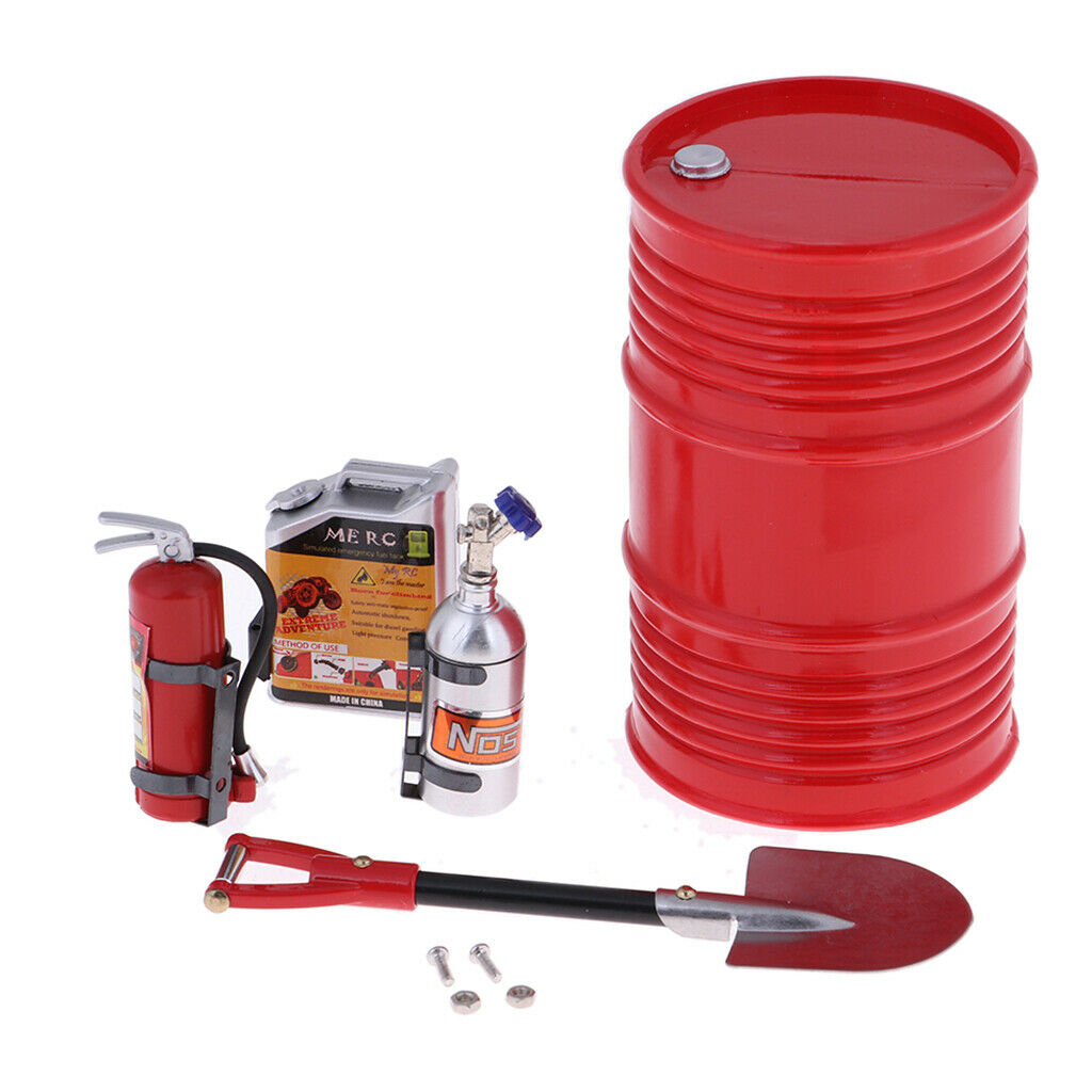RC Car Fire Extinguisher Shovel Nitrogen Bottle for 1/10 Trx4 RC Car Parts
