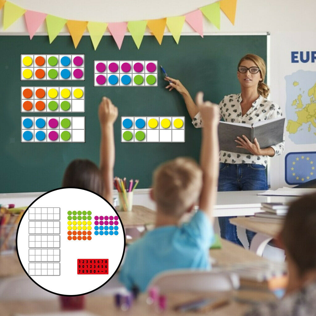 Ten-Frame Math Manipulative Counting Early Education for Kindergarten Kids