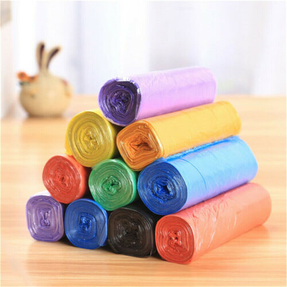 45 Bags Home Small Garbage Bag Trash Bags Disposable Plastic Bag Set 3 Rolls