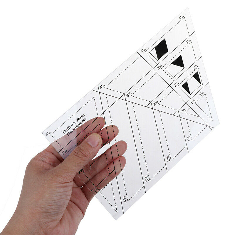 Trapezoid Quilts Plastic Ruler  WIng Patchwork Ruler Tools Tailor Craft DIY_ Qx