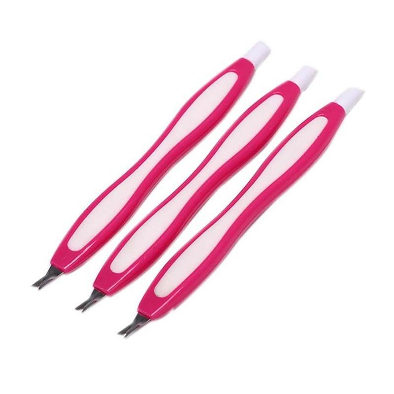 2in1 Nail Tips Buffer File Cuticle Trimmer Cuticle Pusher Remover Nail Tool-Y1