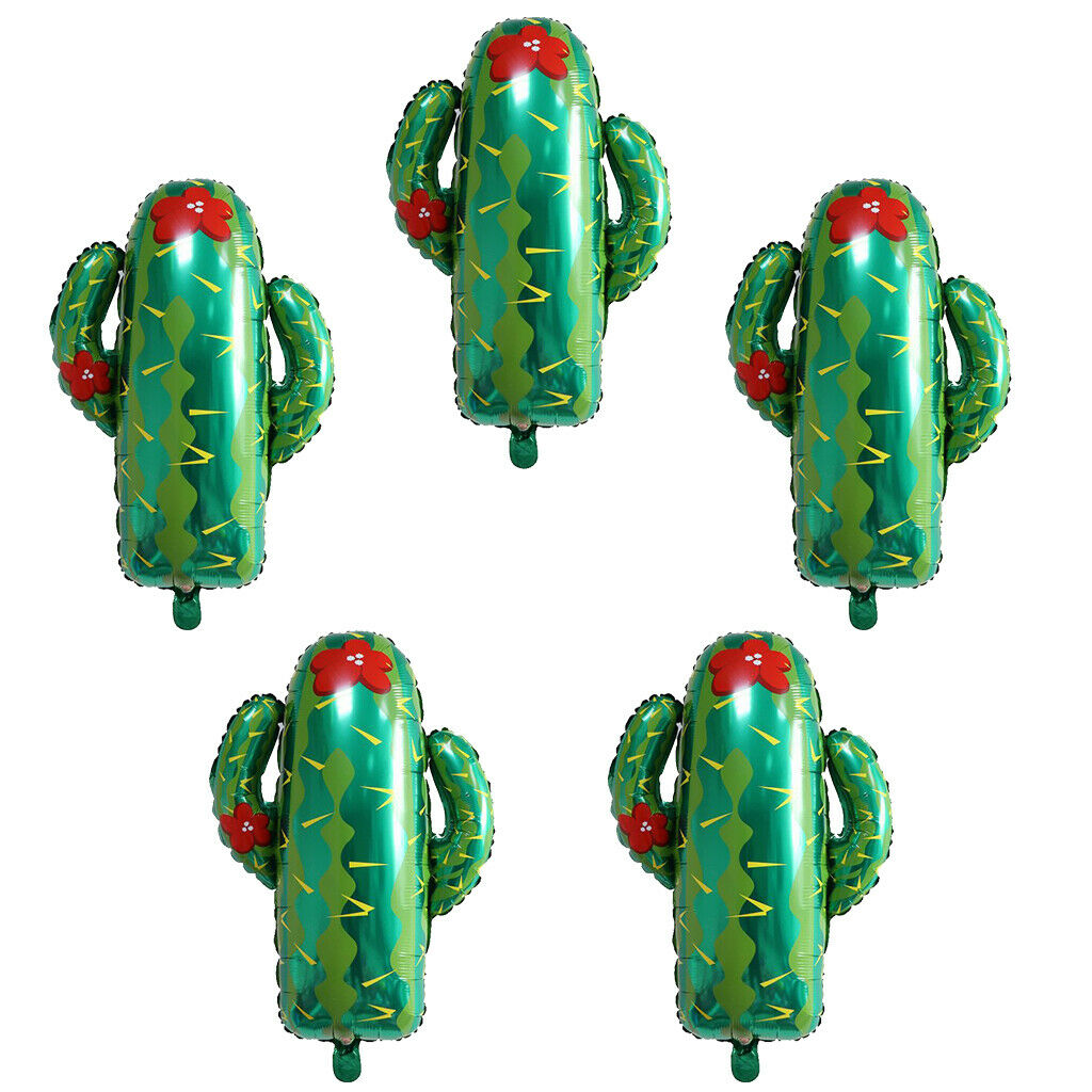 5pcs Foil Balloon Balloons Cactus Baby Baptism Decoration, 64x75cm