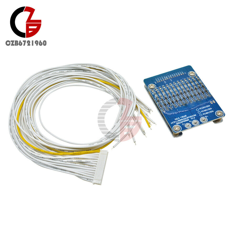 48V 13S 18650 Lithium Li-ion Cell Battery Protection BMS PCB Balance Board 20A