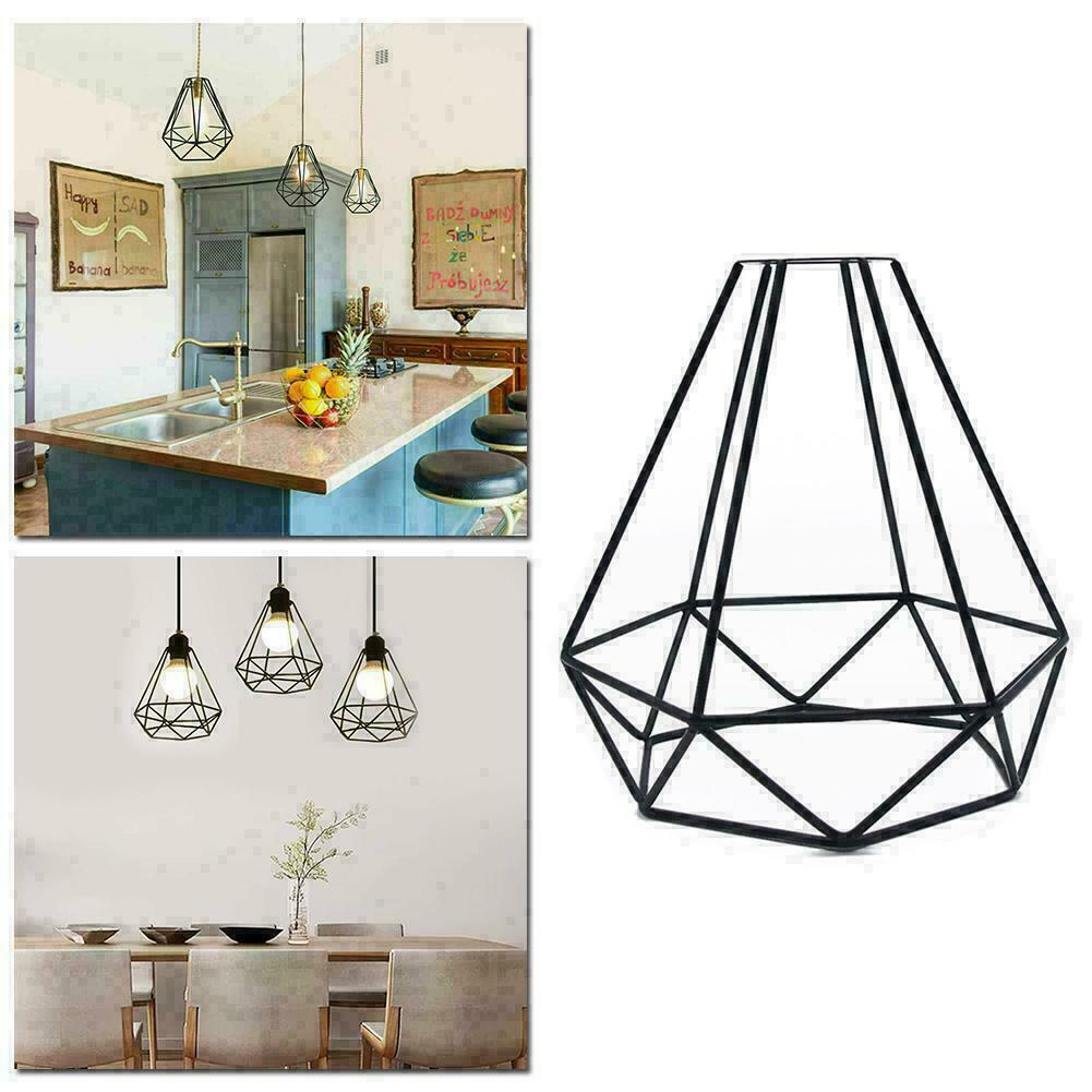 Large Metal Pendant Shades Geometric Industrial Design Lights Easy Fit Lighting