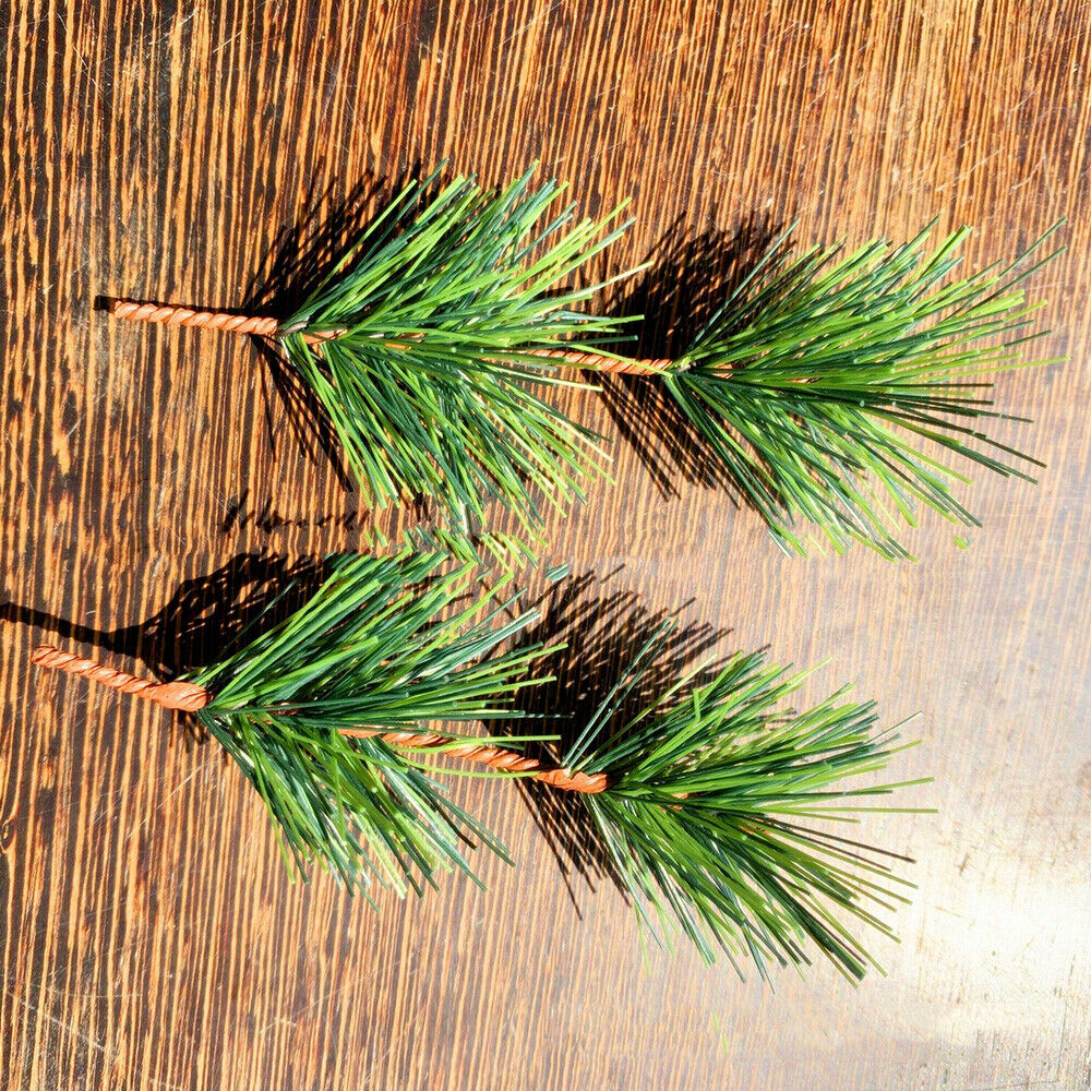 10Pcs Artificial Mini Pine Needles Branches Christmas Flower Tree Ornament DIY