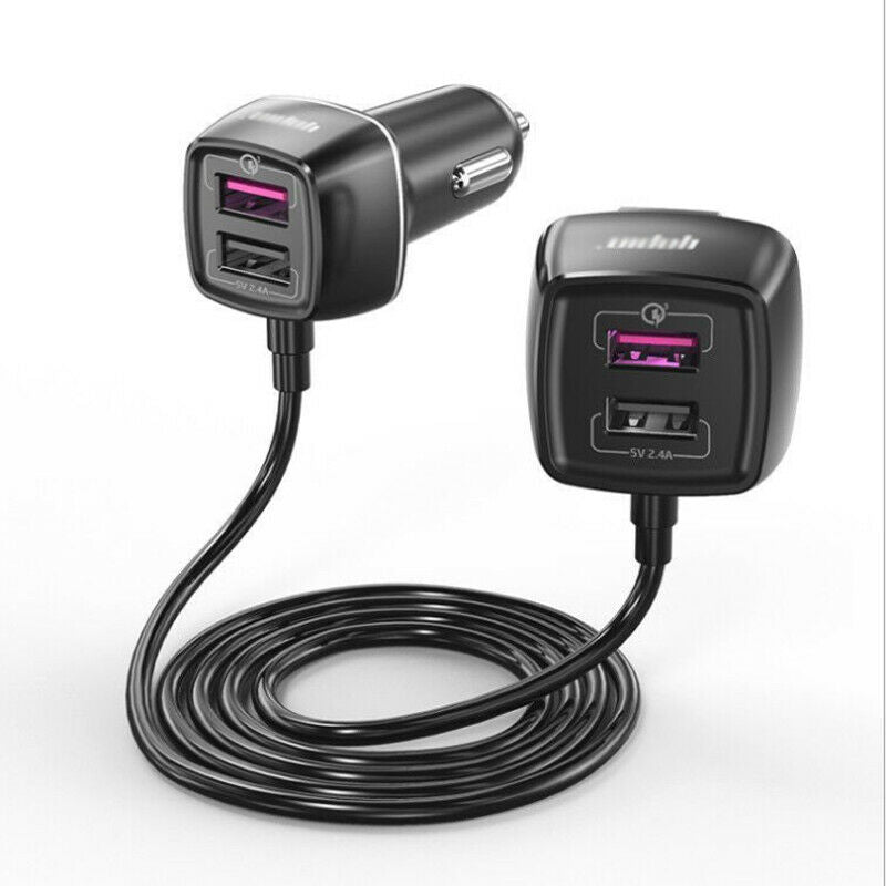 One for four Car Front and Rear QC3.0 Fast Charging Charger 4USB Port 5V 2.4A