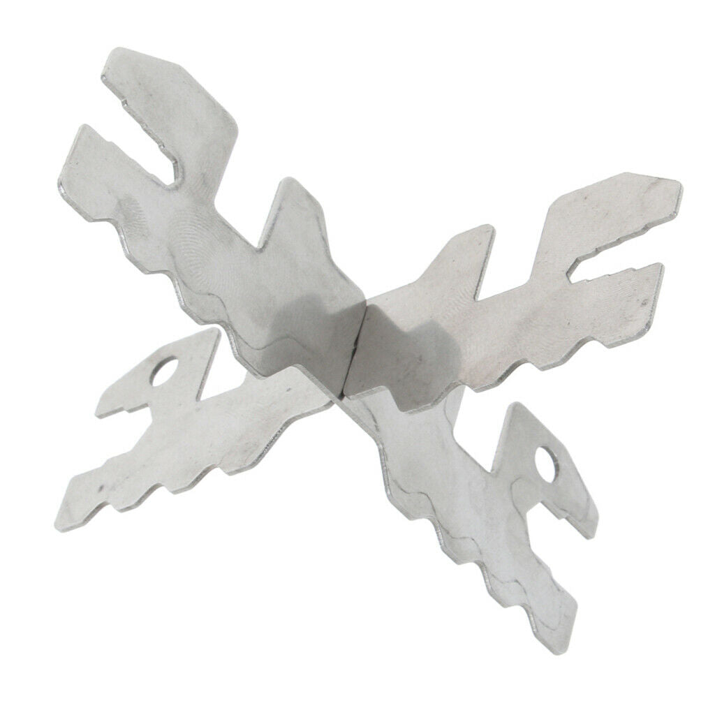 Portable Outdoor Camping Mini Alcohol Stove Cross Stand Rack Stainless Steel-