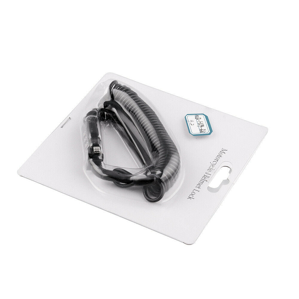Motorcycle Helmet Lock and Cable Sleek Black Tough PIN Locking Carabiner Device