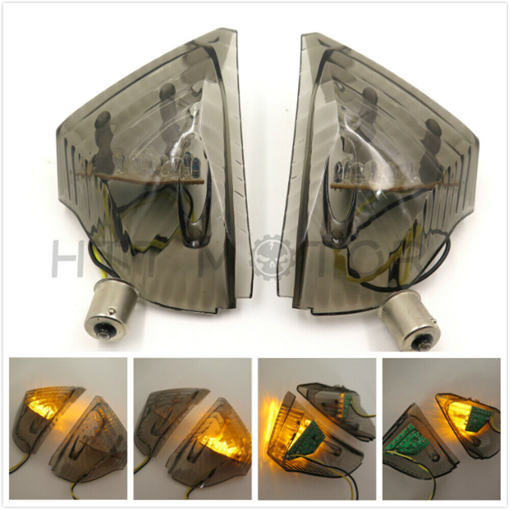 Turn Signal Smoke Lens Cover w/ LED FOR Suzuki GSXR600 750 06-07