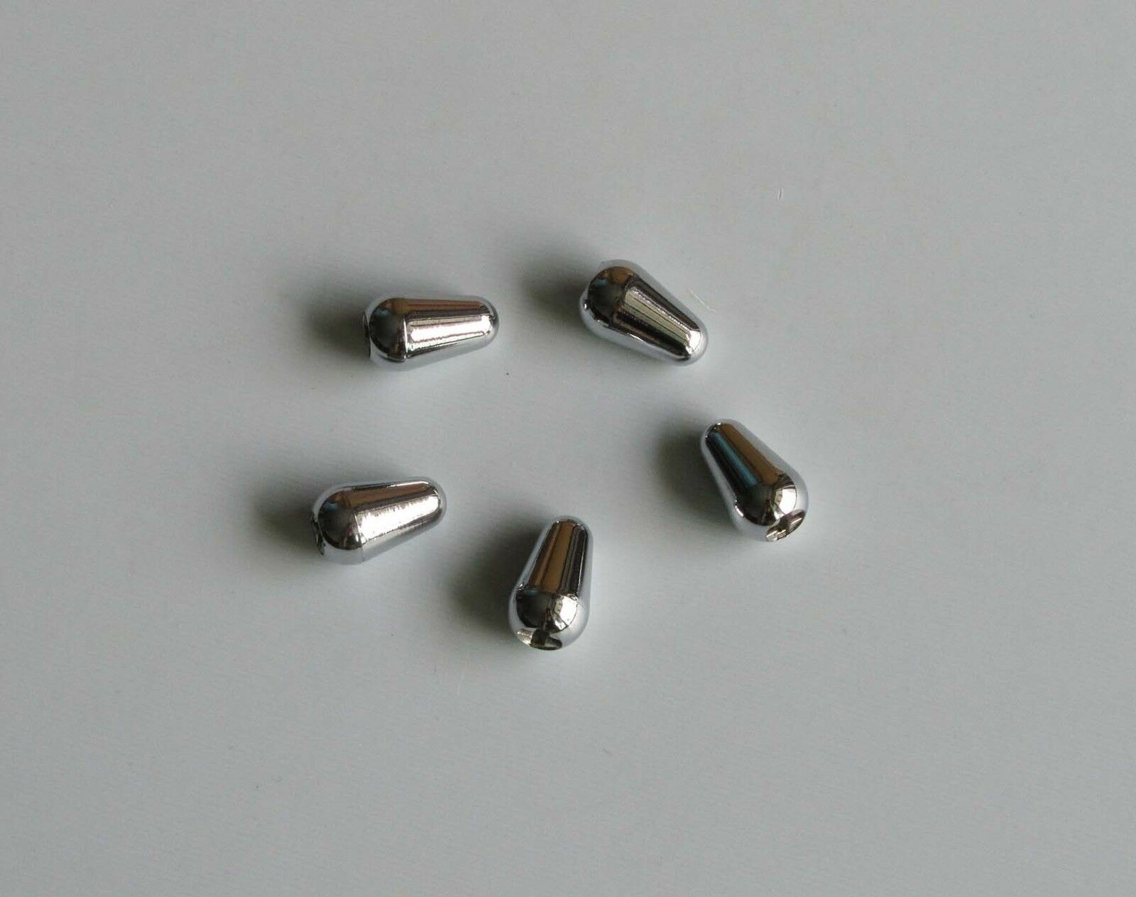 5x Chrome ST Strat Guitar 5 Way Switch Tip Switch Cap fits American Fender Strat