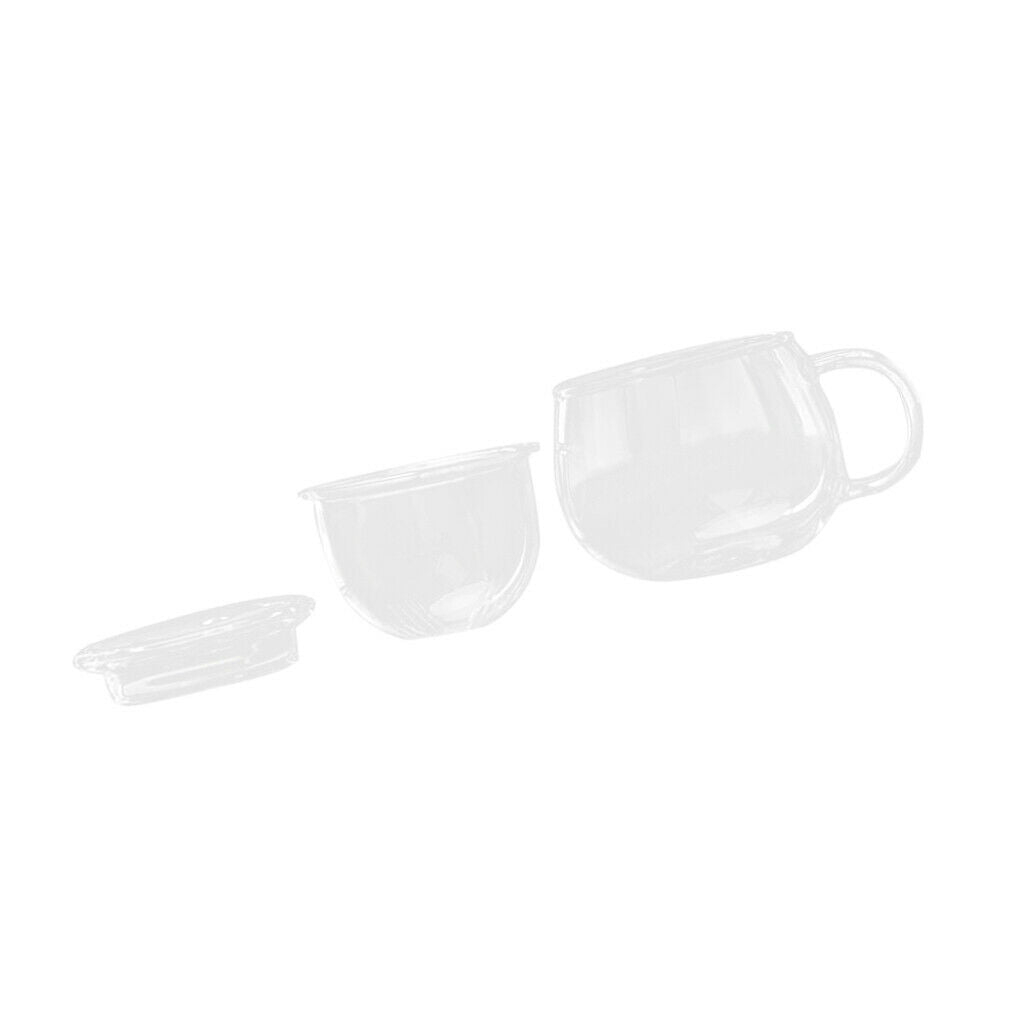1 pcs Transparent Heat Resistant Double Glass Cup Kung Fu Tea Cup Set 350ml