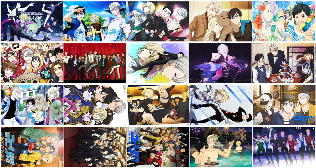 20pcs/set Yuri!!! on Ice Anime manga Card Paster IC Card Stickers A014