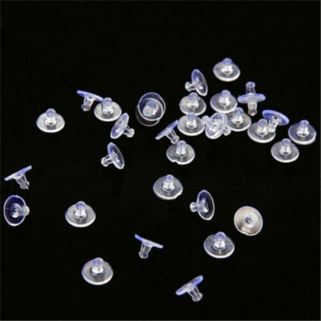 150 pcs Heavy Duty Rubber Earring Backs Stoppers Sleeves Holders Nut Sili.l8