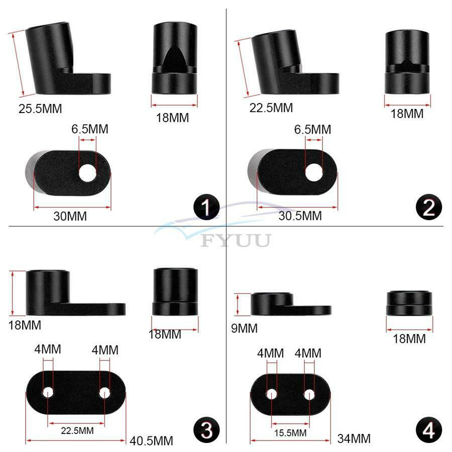 For Ford Focus ST T-6061 13-inch Aluminum Black Car Rear Wing Spoiler Lift Kit