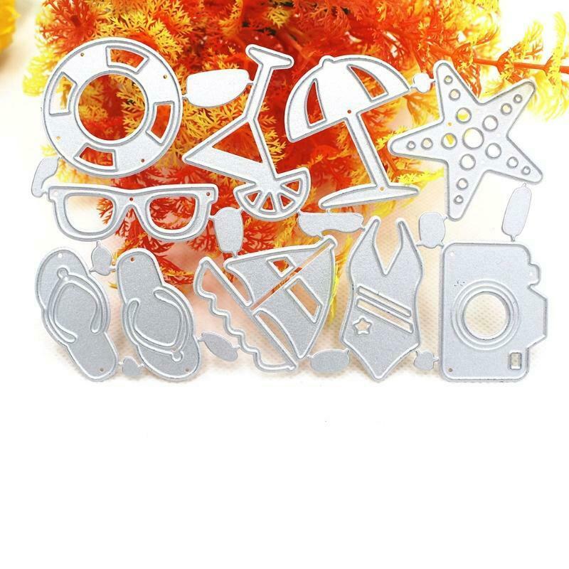 Travel Beach Metal Cutting Dies Stencil DIY Scrapbook Album Paper Card Templae