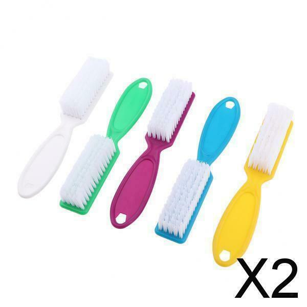 2X Set of 5 Nail Art Dust Cleaning Brush Manicure Pedicure Nail Washing Brush