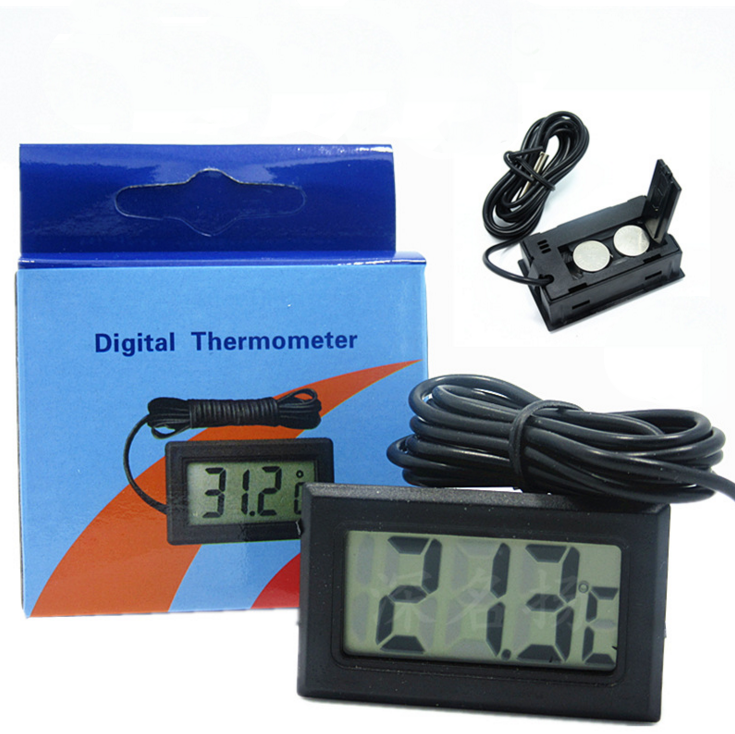 2pcs Electronic Digital Display Digital Thermometer Fish Tank Refrigerator