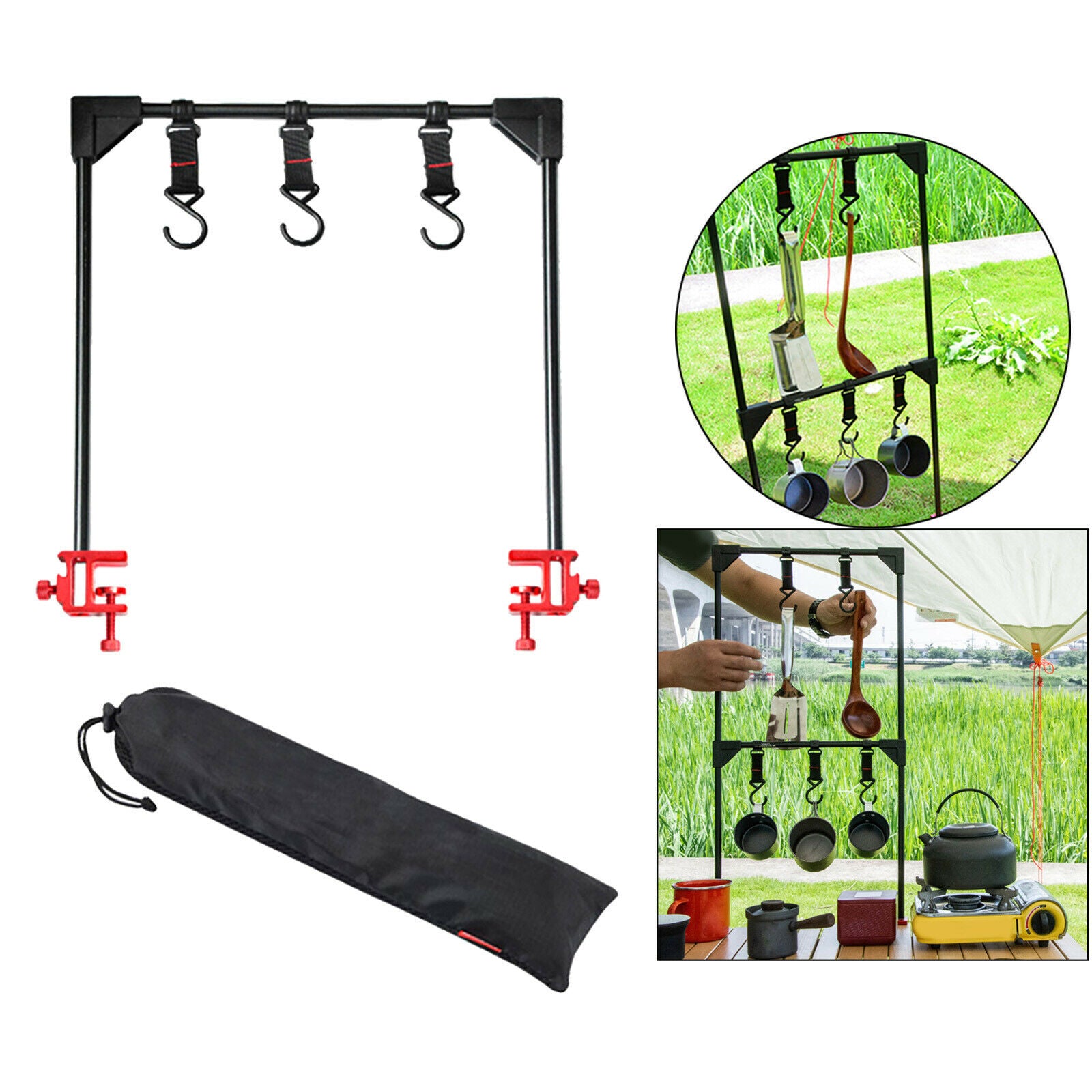 Hanging Storage Rack Desktop Storage Shelf Pot Pan Organizer Hanger Folding