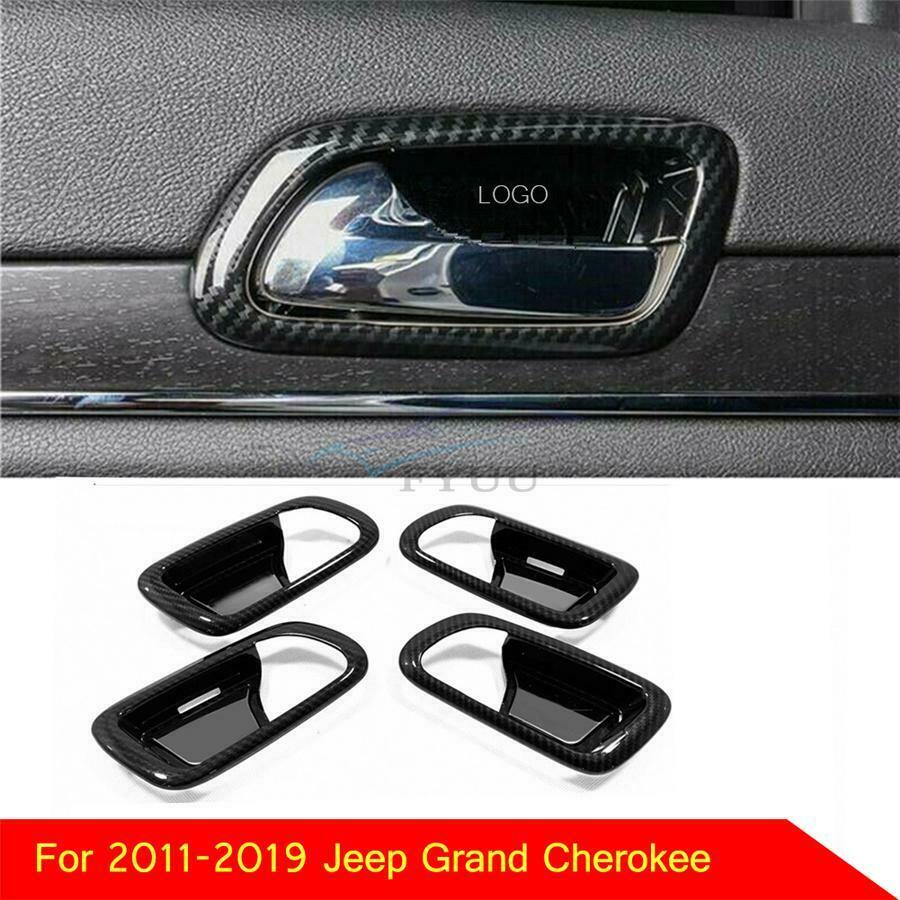 4 × Vehicle Inner Door Handle Bowl Cover Trim For 2011-2019 Jeep Grand Cherokee