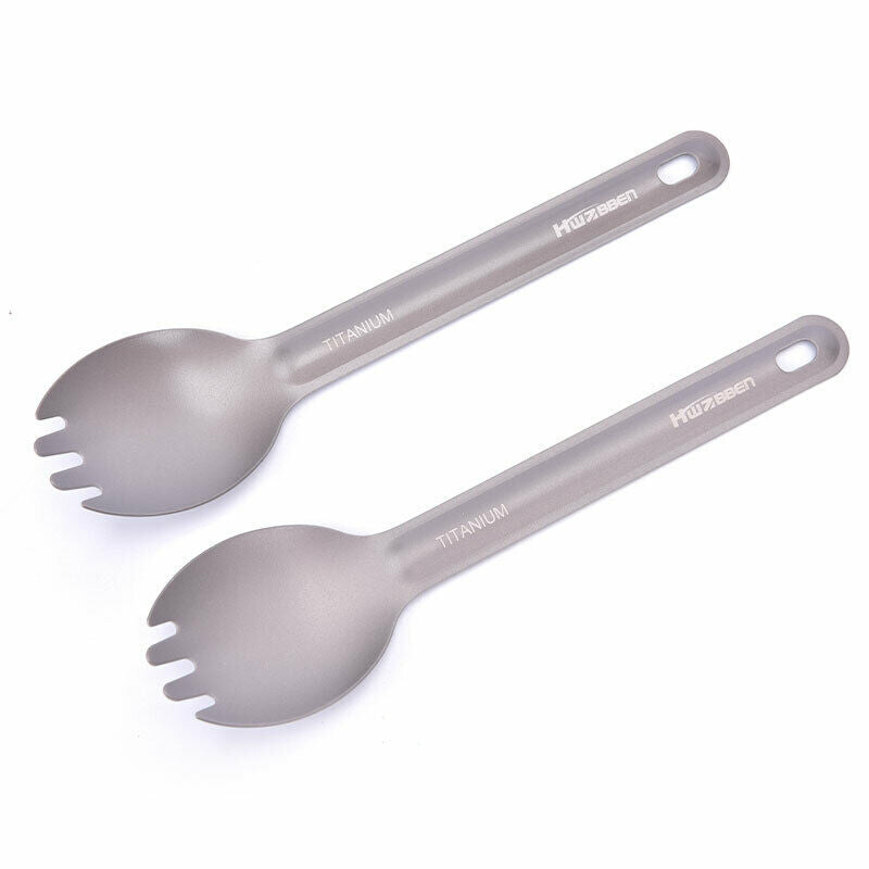 Lightweight Titanium Spoon Outdoor Camping Spork Camping Tablewa.l8