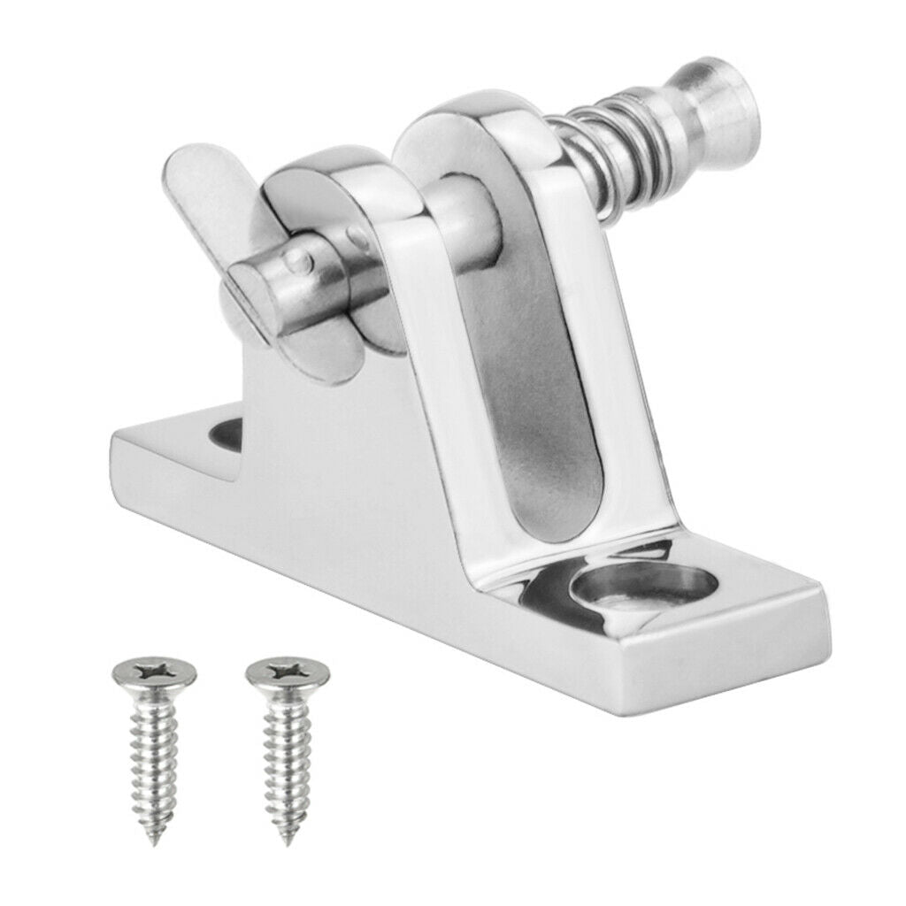 Boat Bimini Top Deck Hinge with Quick Release Pin w/ Screws Stainless Steel