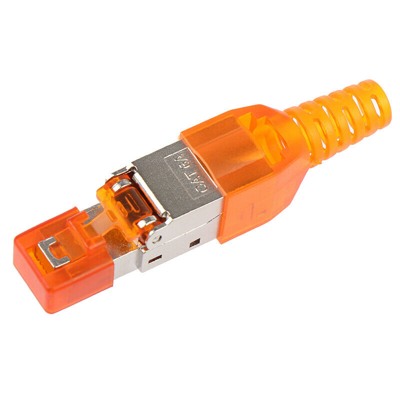 Cat6A Rj45 Connector Ethernet Adapter Tool-Free Crimping Shielded Crystal H Tt