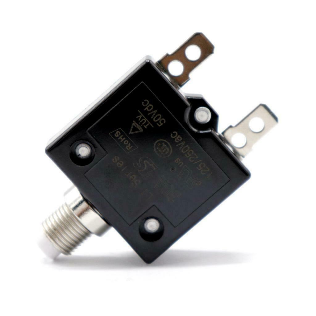 30Amp 125/250V AC Circuit Breaker Resettable Overload Protector Switch Fuse