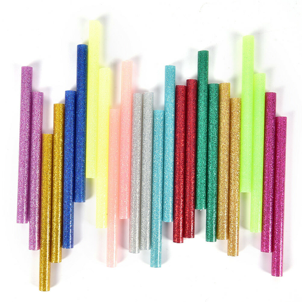 10* Glitter Hot Melt Glue Sticks For Electric Heating ToolDIY Art Craft100.l8