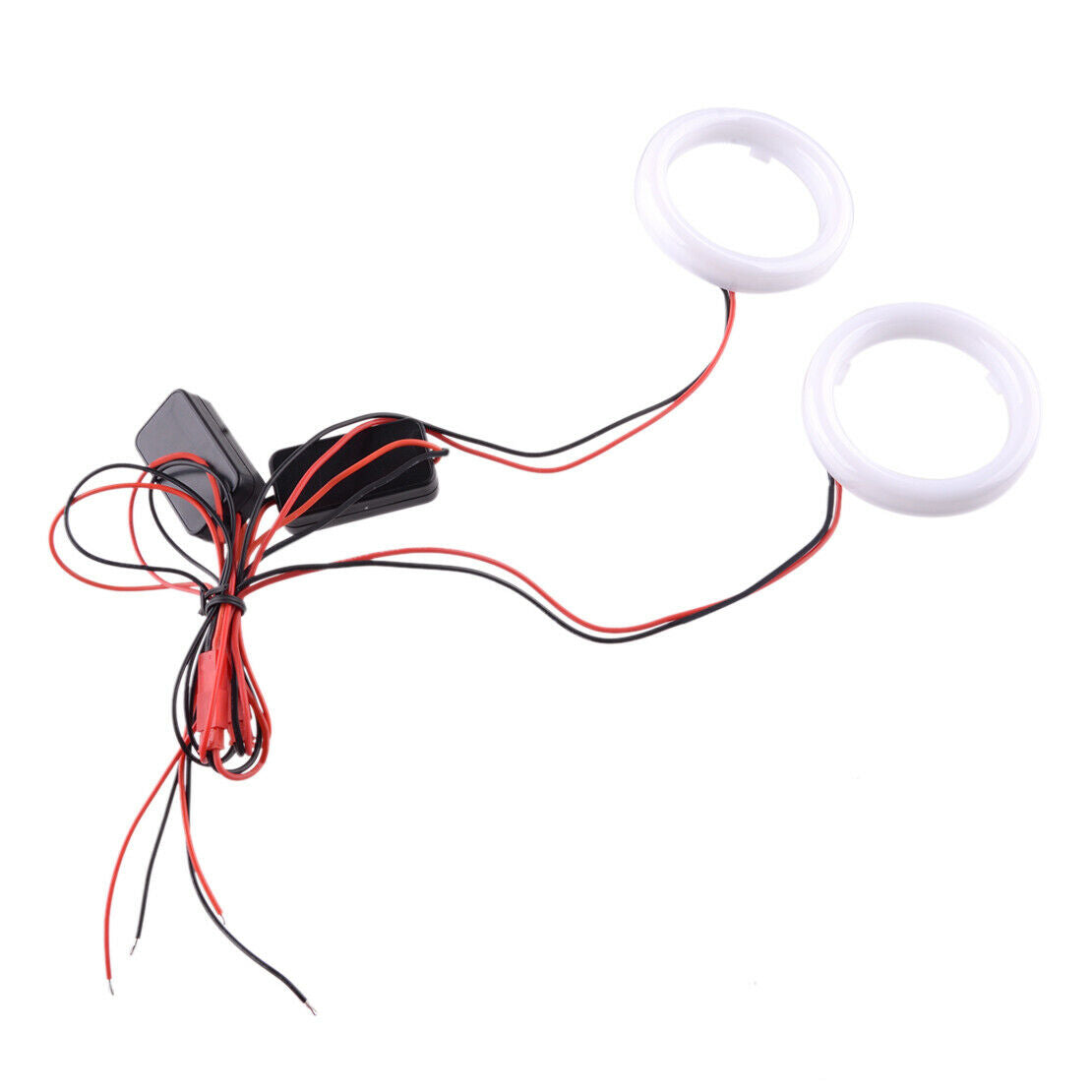 2x 60mm DRL LED Fog Light Projector Driving Lamp COB Angel Eye Halo Ring DRL