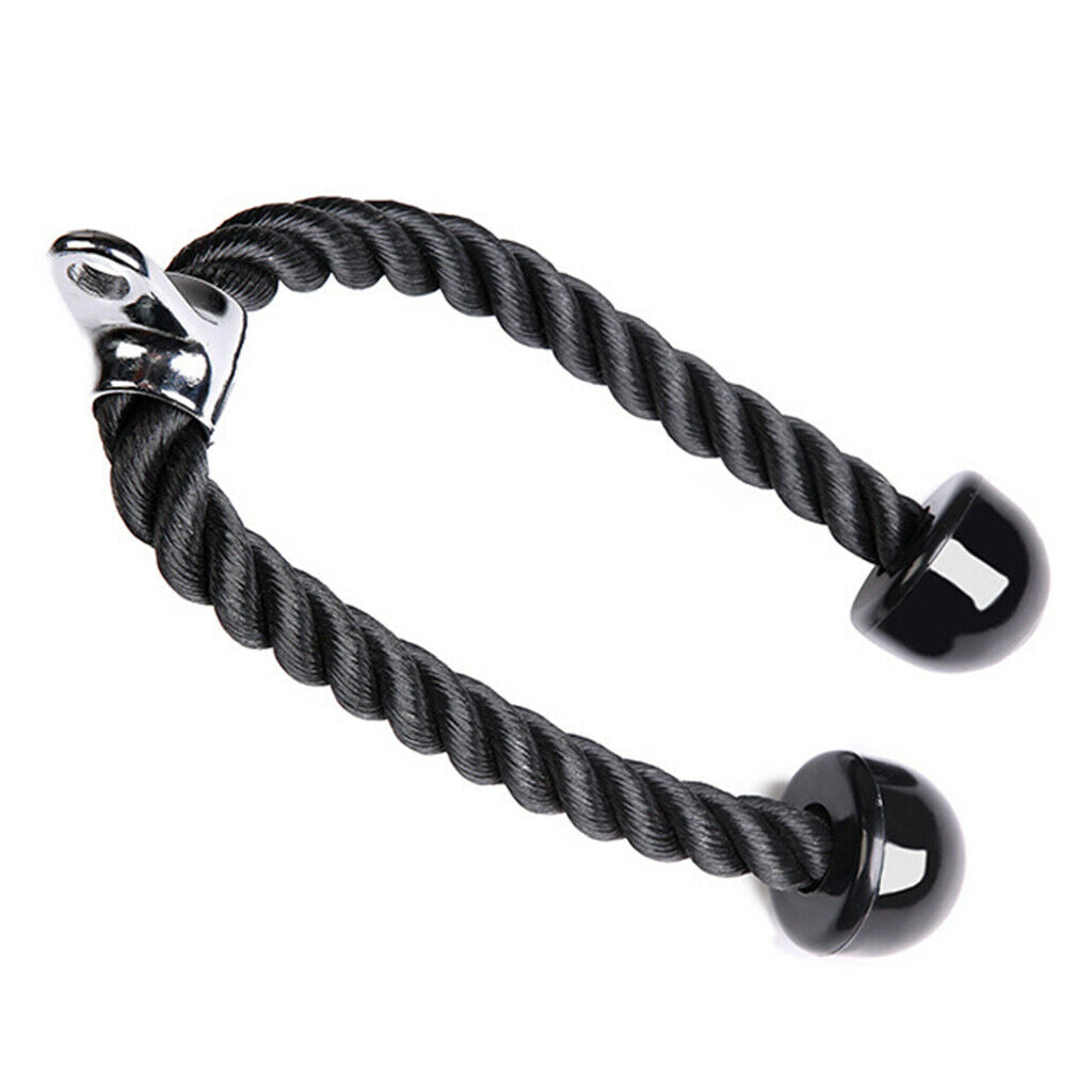 Muscle Training Gym Triceps Rope Cable Attachment 27.6 Inch Rope Black