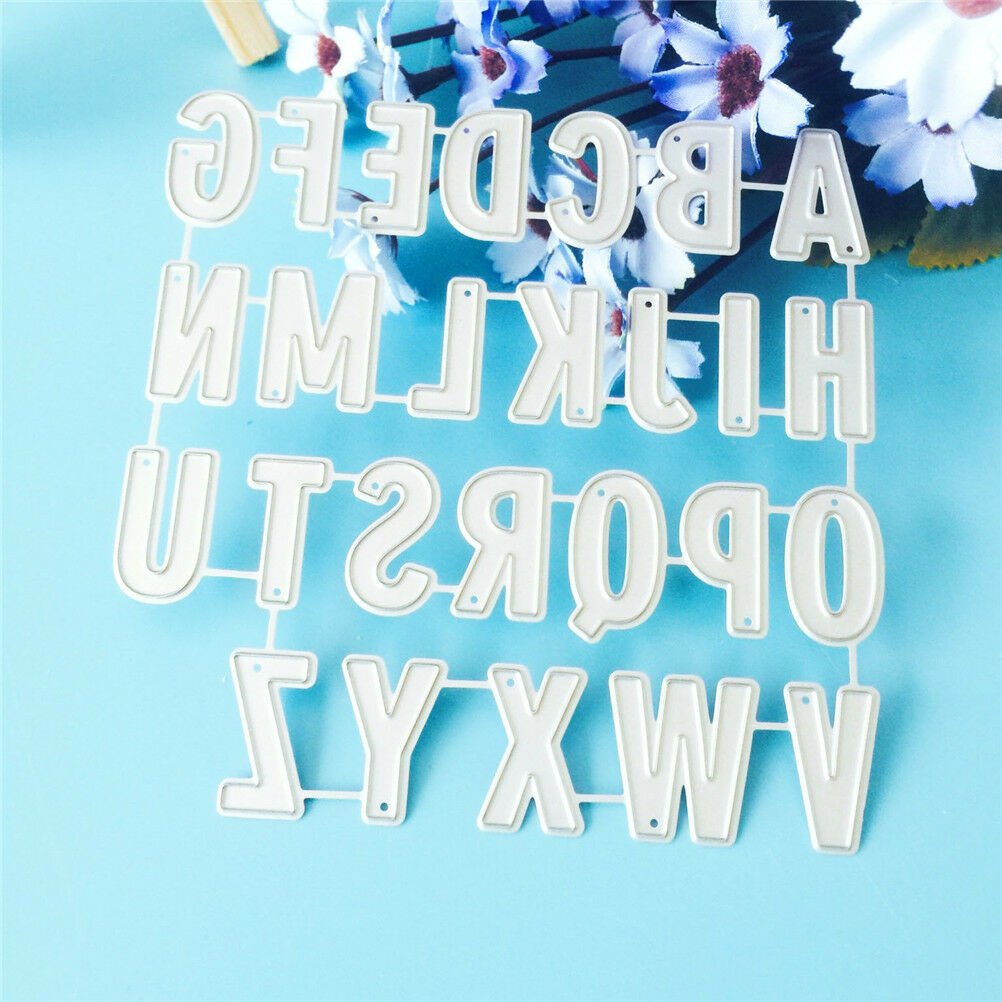 Alphabet diy cutting dies stencil scrapbook album paper card embossing cra.l8