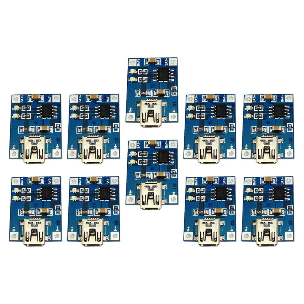1A 4.5-5.5V Micro USB Lithium Battery Power Charger Module Pack of 10