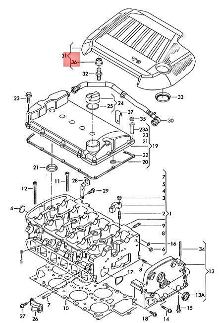 stop buffer VW AUDI Beetle Convertible Golf R32 GTI Rabbit Jetta 06A103226