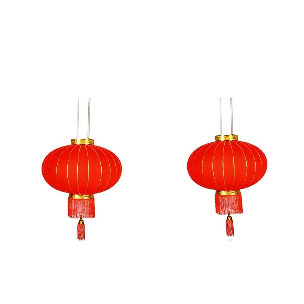 2 Pieces Chinese Flocking Red Lantern, Flocking Red Lanterns Are Made of