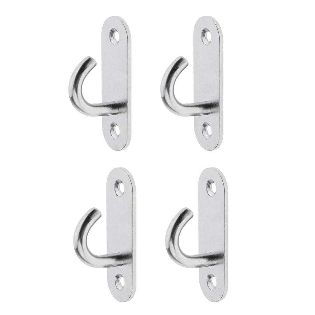 4pcs M8 Wall Hook Heavy Duty Stainless Pad Eye Plate Marine Boate Accessory