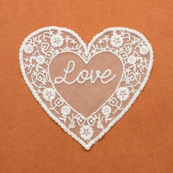 5pcs Heart-shape Net yarn Embroidered Lace Collar curtain/Clothing Accessories