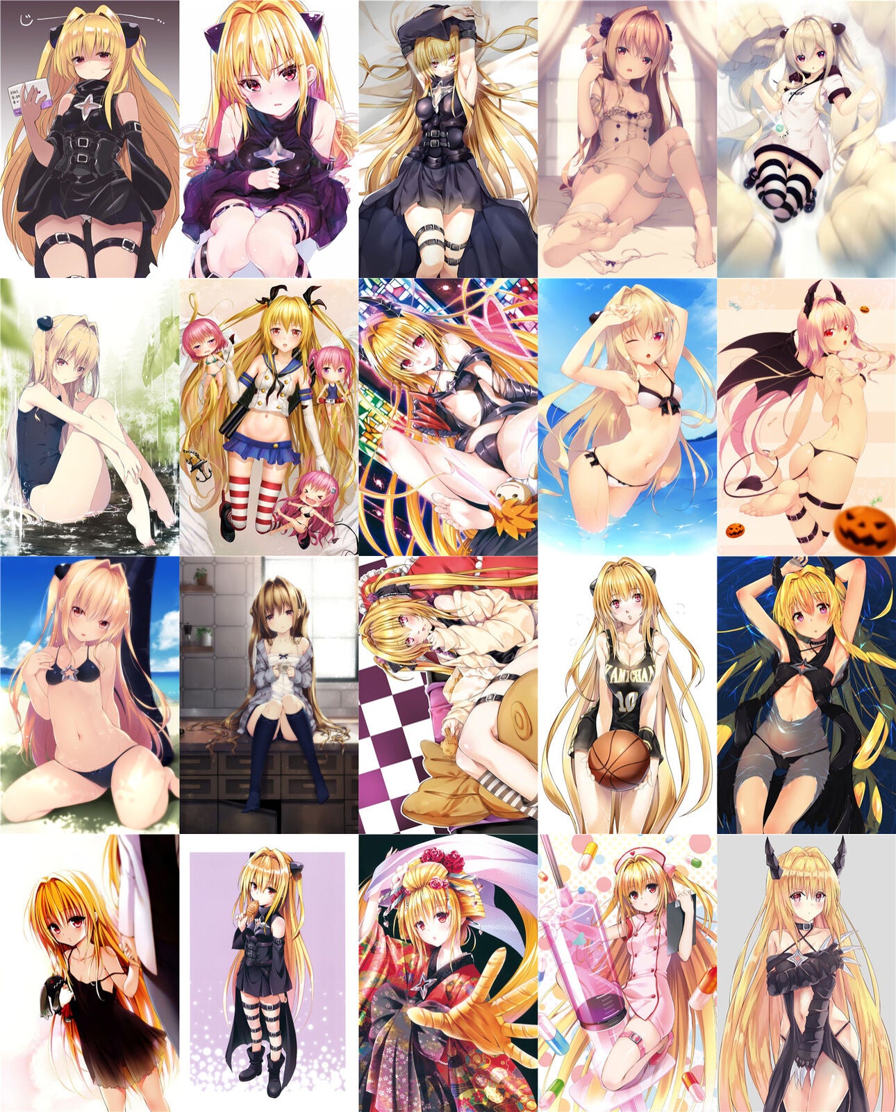 20 cards To Love Ru Golden Darkness Card Paster Card Stickers