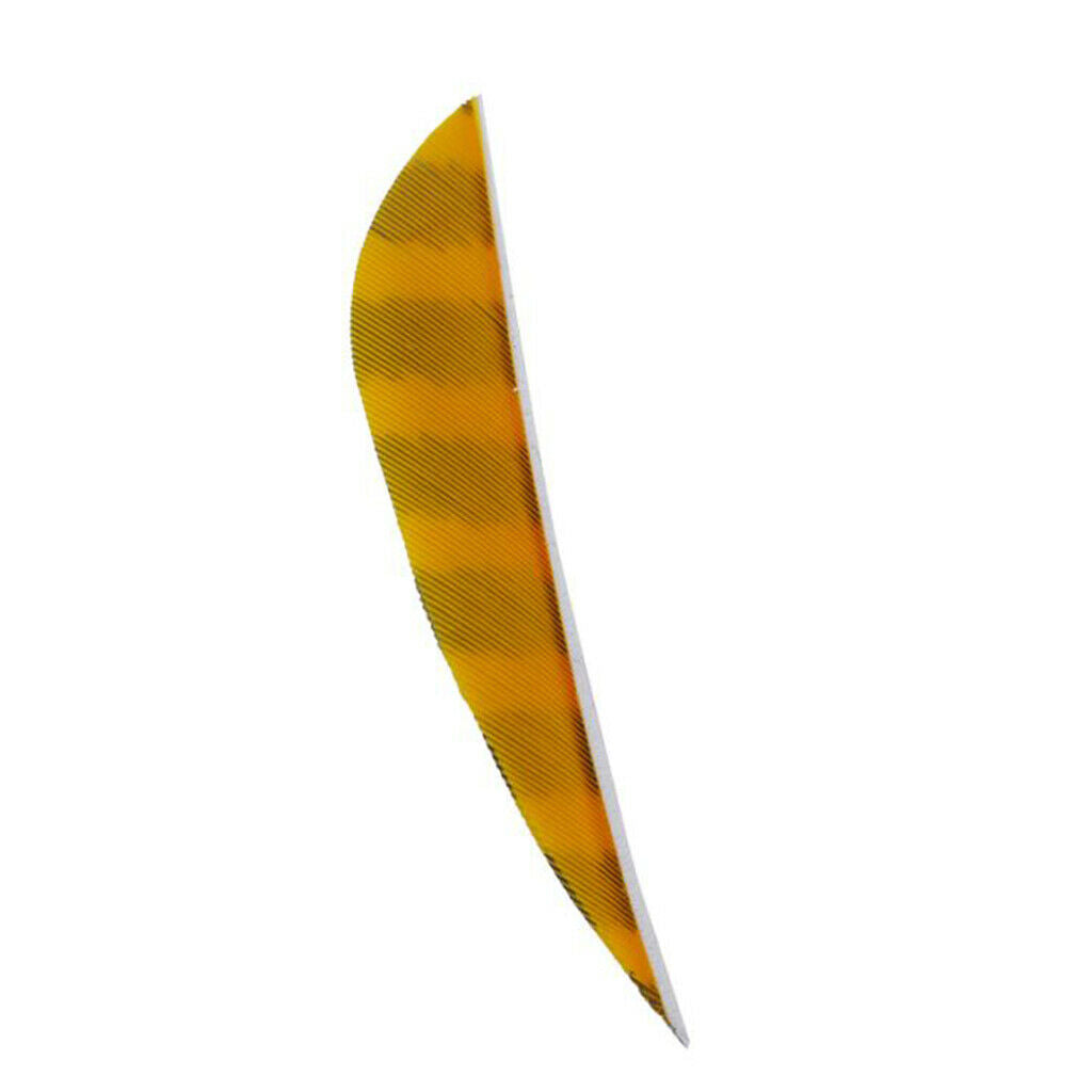 12x 3" Turkey Feather Arrow Fletches Archery Bow Right/Left Wings Yellow