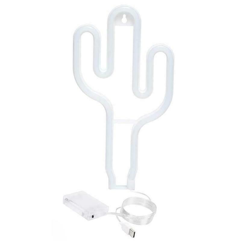 Cactus Neon Sign Light for Wall Decor USB or Battery Operated Living Room Decor