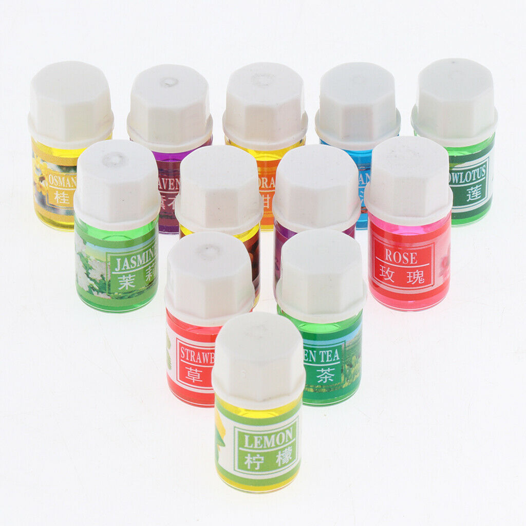 12x 3ML Pure Essential Oil Bottles Rose Lavender Lemon Ocean Jasmine Violet