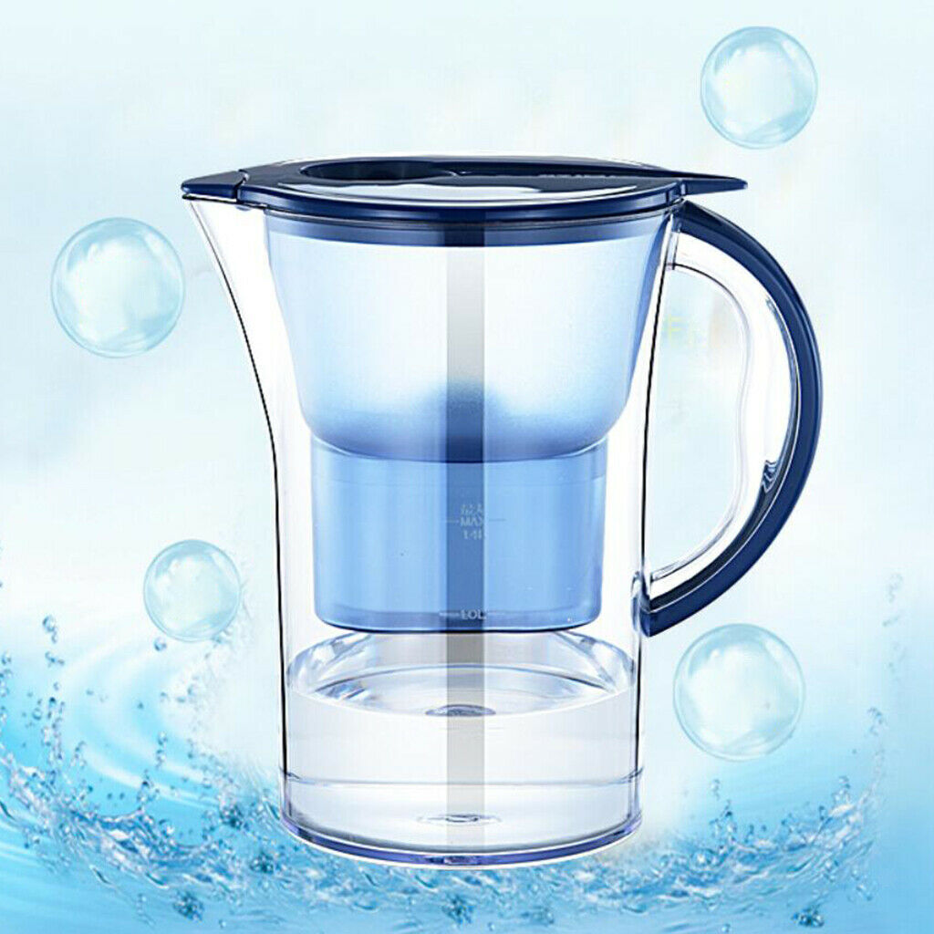 1x Water Filter Pitcher Water Reduces Chlorine Metals Clean Water Household Jug