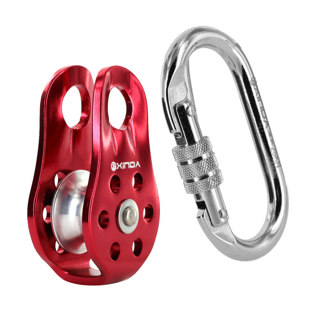 25KN Oval Screw Locking Carabiner + 20KN
