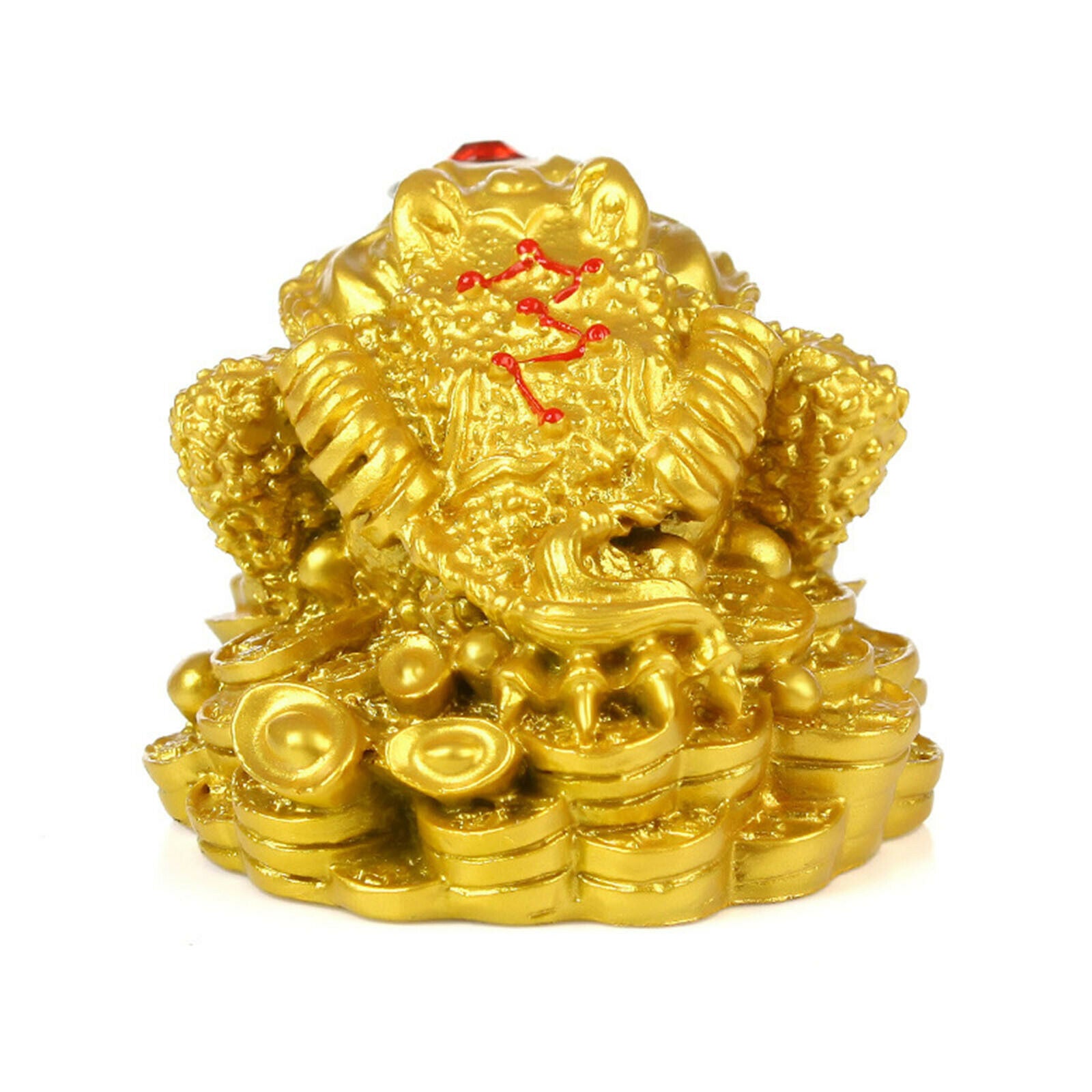 Feng Shui Money Frog Money Toad Statue with Coin Lucky Charm Wealth for Car