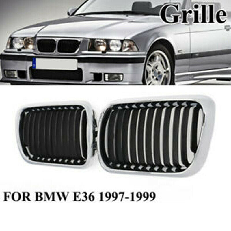 For BMW E36 Sedan Cabrio Touring Coupe 1996â€“1999 Front Kidney Grilles Grills