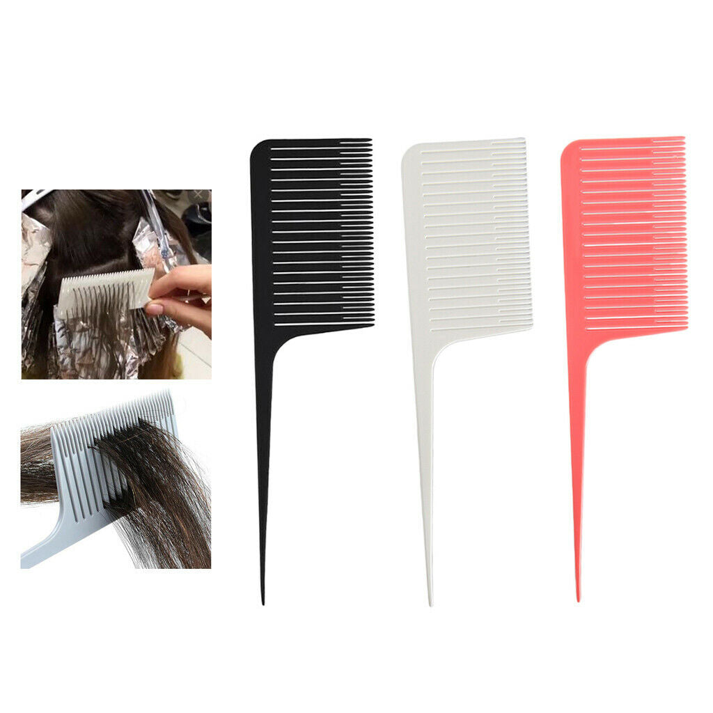 3pcs Professional Weaving Highlighting Foiling Hair Comb Hair Coloring Combs